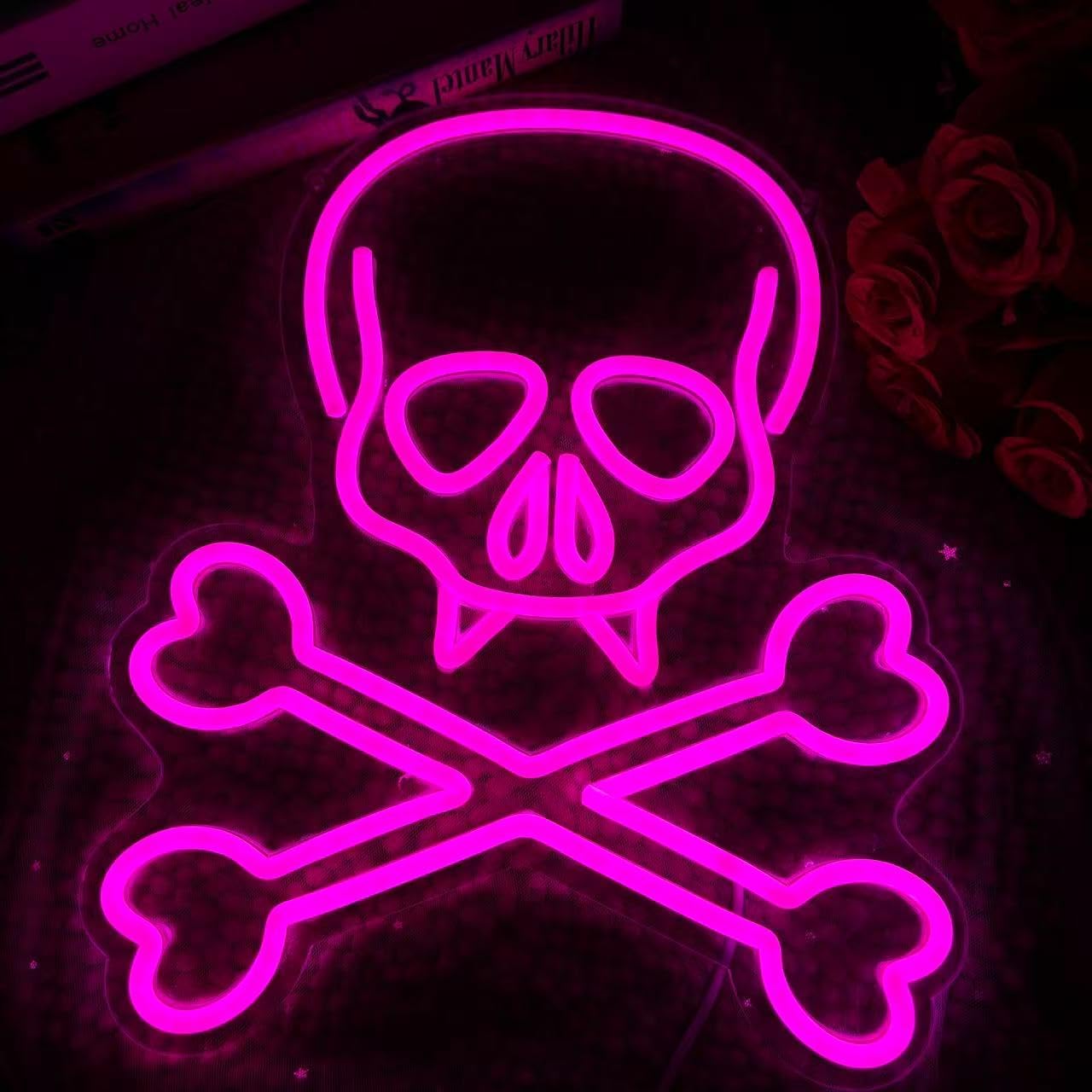 Radiant Skull LED Neon Art