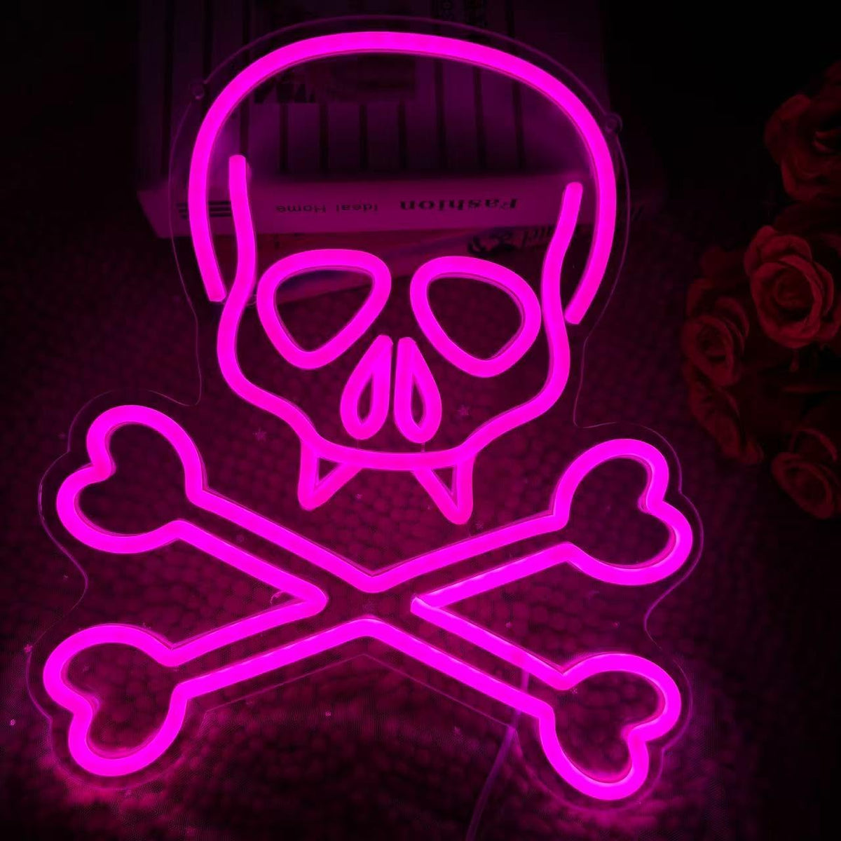 Radiant Skull LED Neon Art