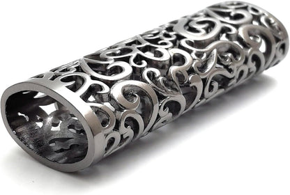 Ornate Floral Metal Lighter Sleeve