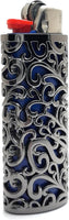 Ornate Floral Metal Lighter Sleeve