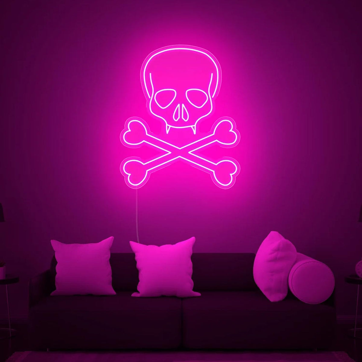 Radiant Skull LED Neon Art