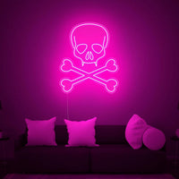 Radiant Skull LED Neon Art