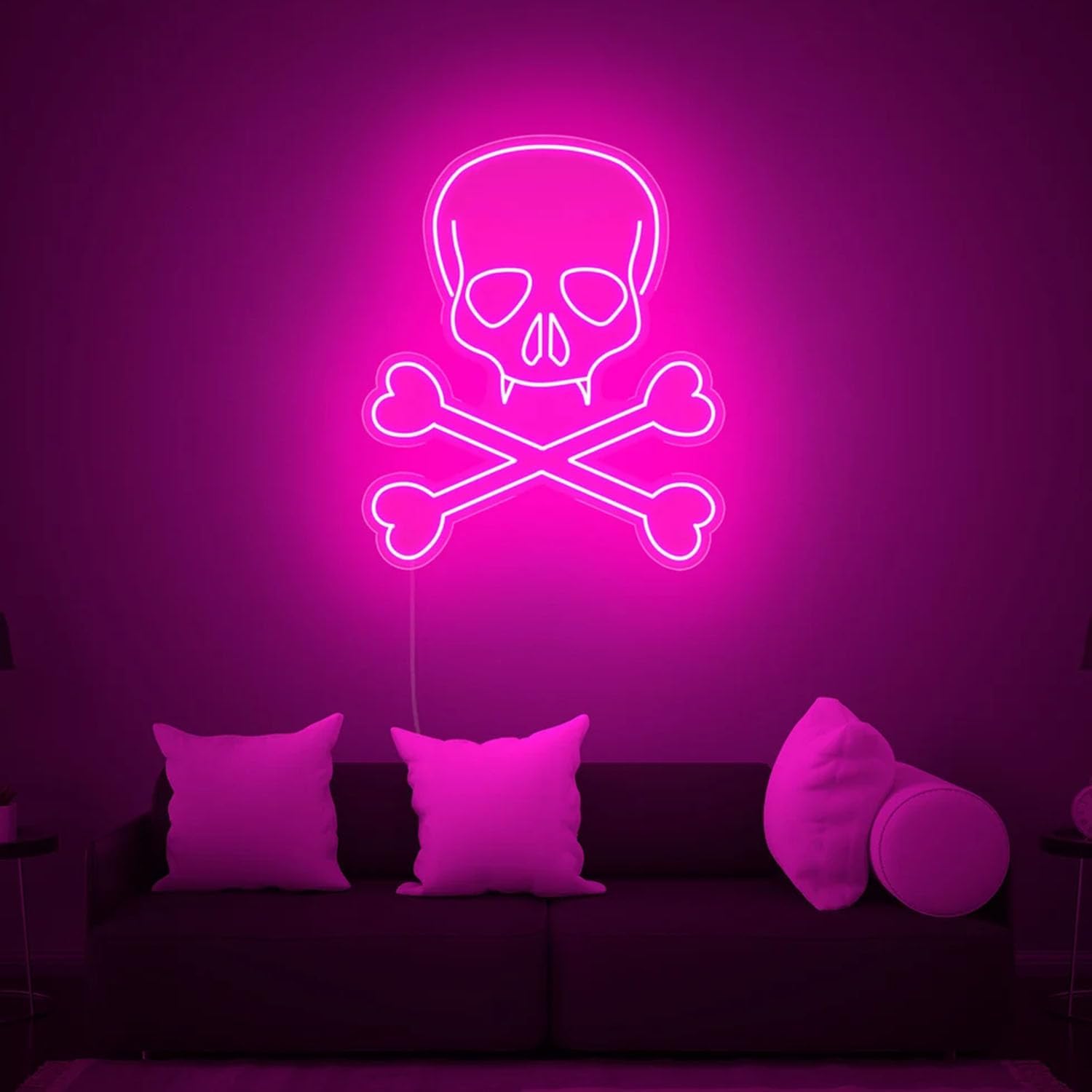 Radiant Skull LED Neon Art