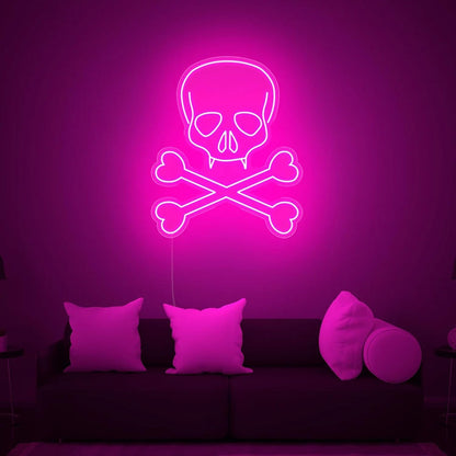 Radiant Skull LED Neon Art