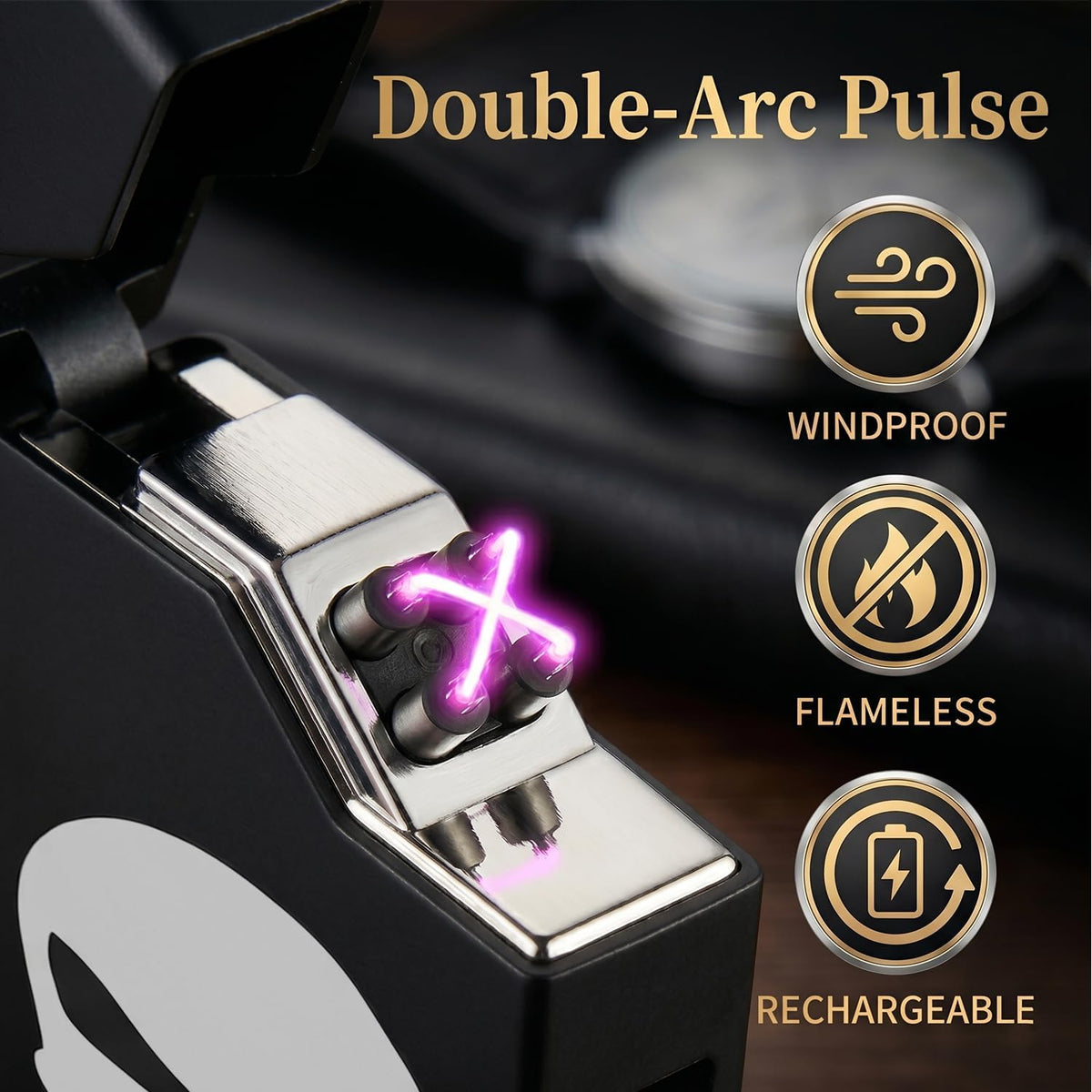 Professional Dual Arc Rechargeable Lighter