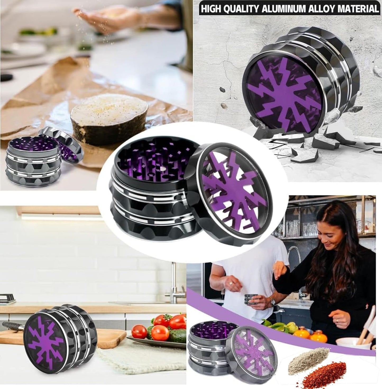 Professional Non-Stick Manual Spice Grinder